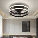 Unique Circular Cage Modern LED Ceiling Fan with Light Image - 15