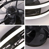 Unique Circular Cage Modern LED Ceiling Fan with Light Image - 6
