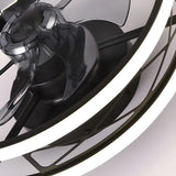 Unique Circular Cage Modern LED Ceiling Fan with Light Image - 8