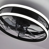 Unique Circular Cage Modern LED Ceiling Fan with Light Image - 9
