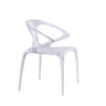 Unique Clear Curved Back Armrest Acrylic Dining Chair Image - 14