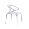 Unique Clear Curved Back Armrest Acrylic Dining Chair Image - 5