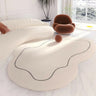 Unique Cloud Shape Shearling Beige Anti-Slip Area Rug Image - 15