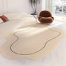 Unique Cloud Shape Shearling Beige Anti-Slip Area Rug Image - 5