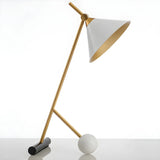 Unique Conical Metal Shade Globe Decor Table Lamp Image - 1