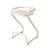 Unique Curved Sled Base Bucket Bar Stool with Footrest Image - 11