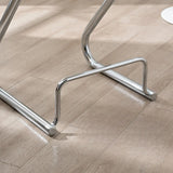 Unique Curved Sled Base Bucket Bar Stool with Footrest Image - 12