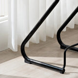 Unique Curved Sled Base Bucket Bar Stool with Footrest Image - 14
