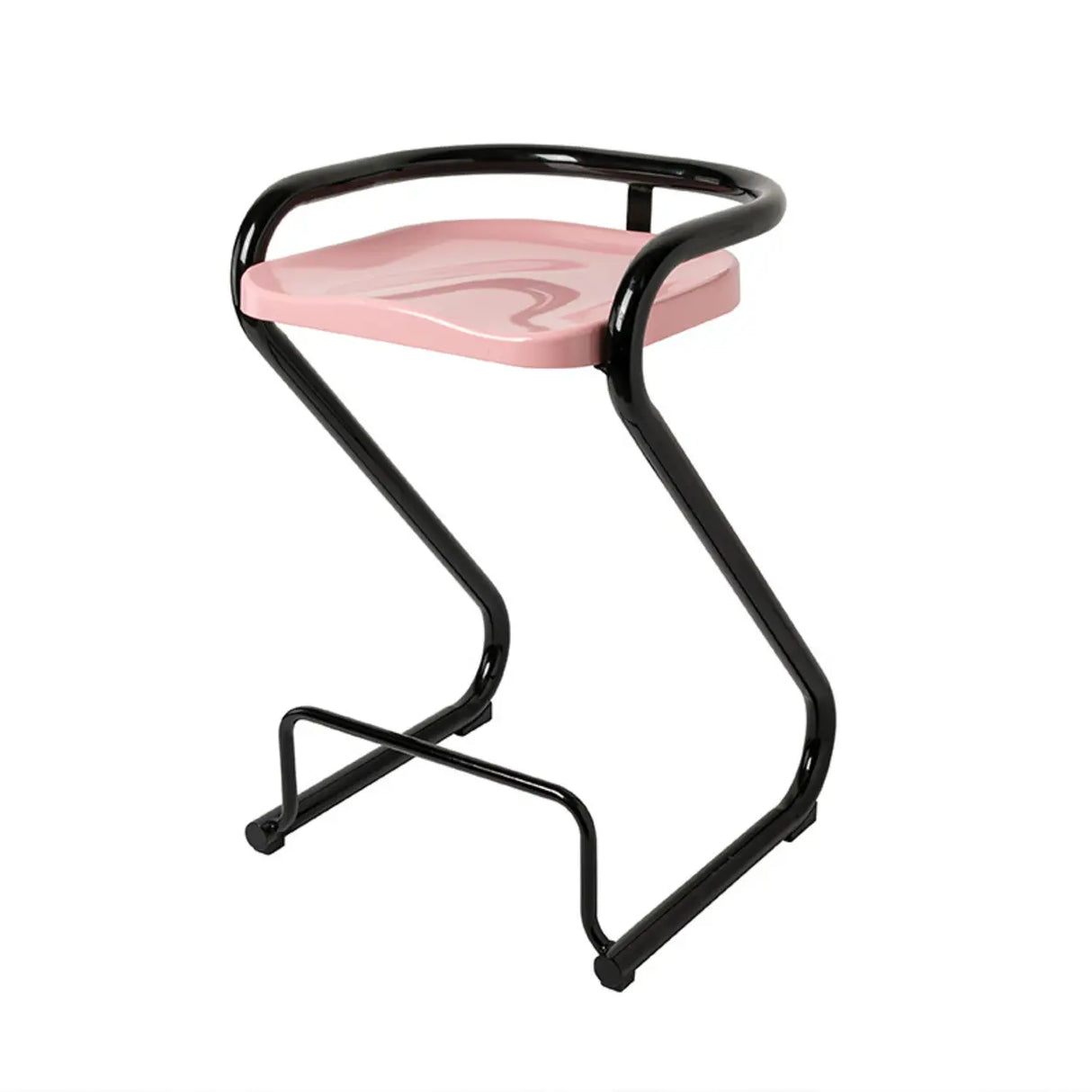 Unique Curved Sled Base Bucket Bar Stool with Footrest Image - 19