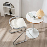 Unique Curved Sled Base Bucket Bar Stool with Footrest Image - 4