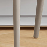 Unique Faux Leather Armless Upholstered Dining Chair Image - 11