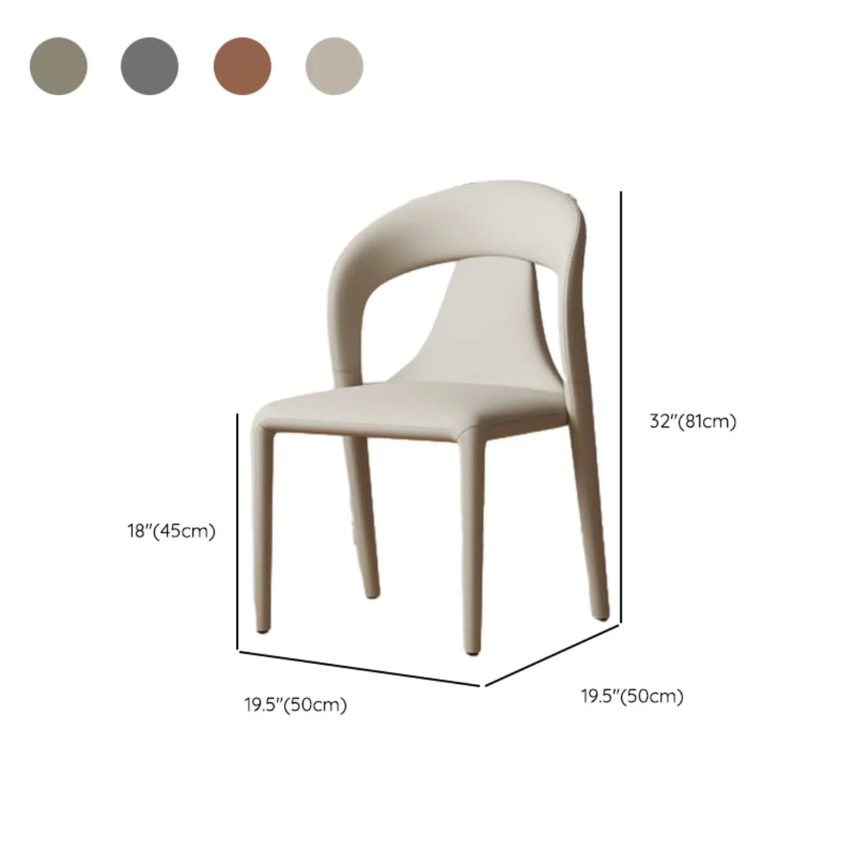 Unique Faux Leather Armless Upholstered Dining Chair 