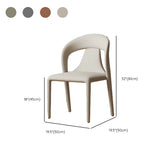 Unique Faux Leather Armless Upholstered Dining Chair #size