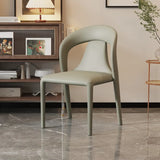 Unique Faux Leather Armless Upholstered Dining Chair Image - 7