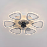 Unique Flower-Shaped Modern Ceiling Fan with LED Light Image - 11
