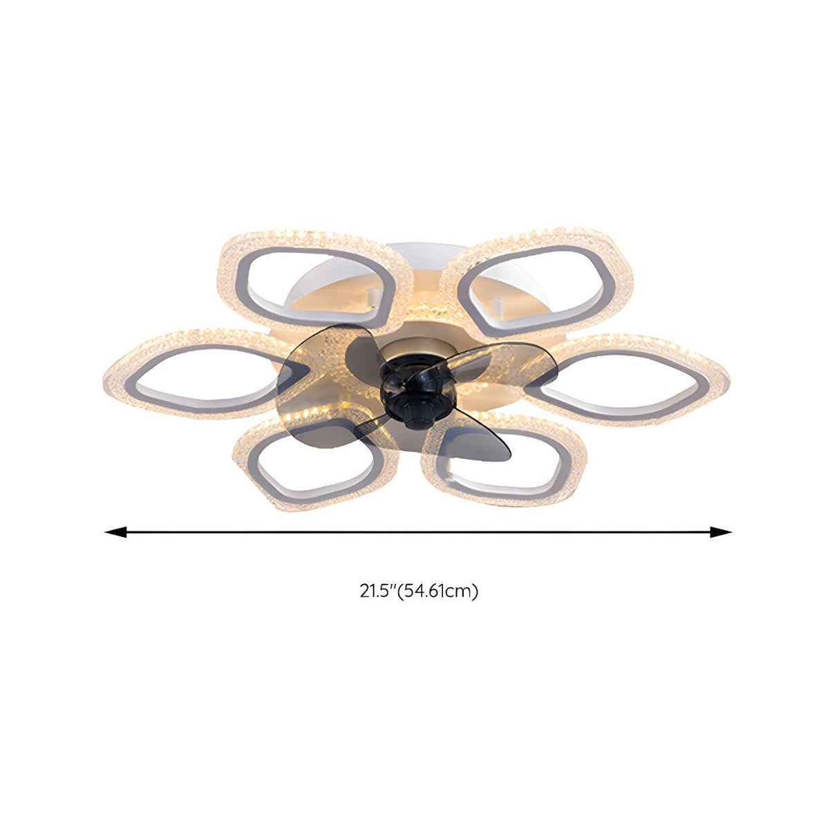 Unique Flower-Shaped Modern Ceiling Fan with LED Light 