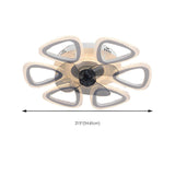 Unique Flower-Shaped Modern Ceiling Fan with LED Light Image - 19