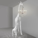 Unique Giraffe Sculpture Crystal Chandelier Floor Lamps Image - 18