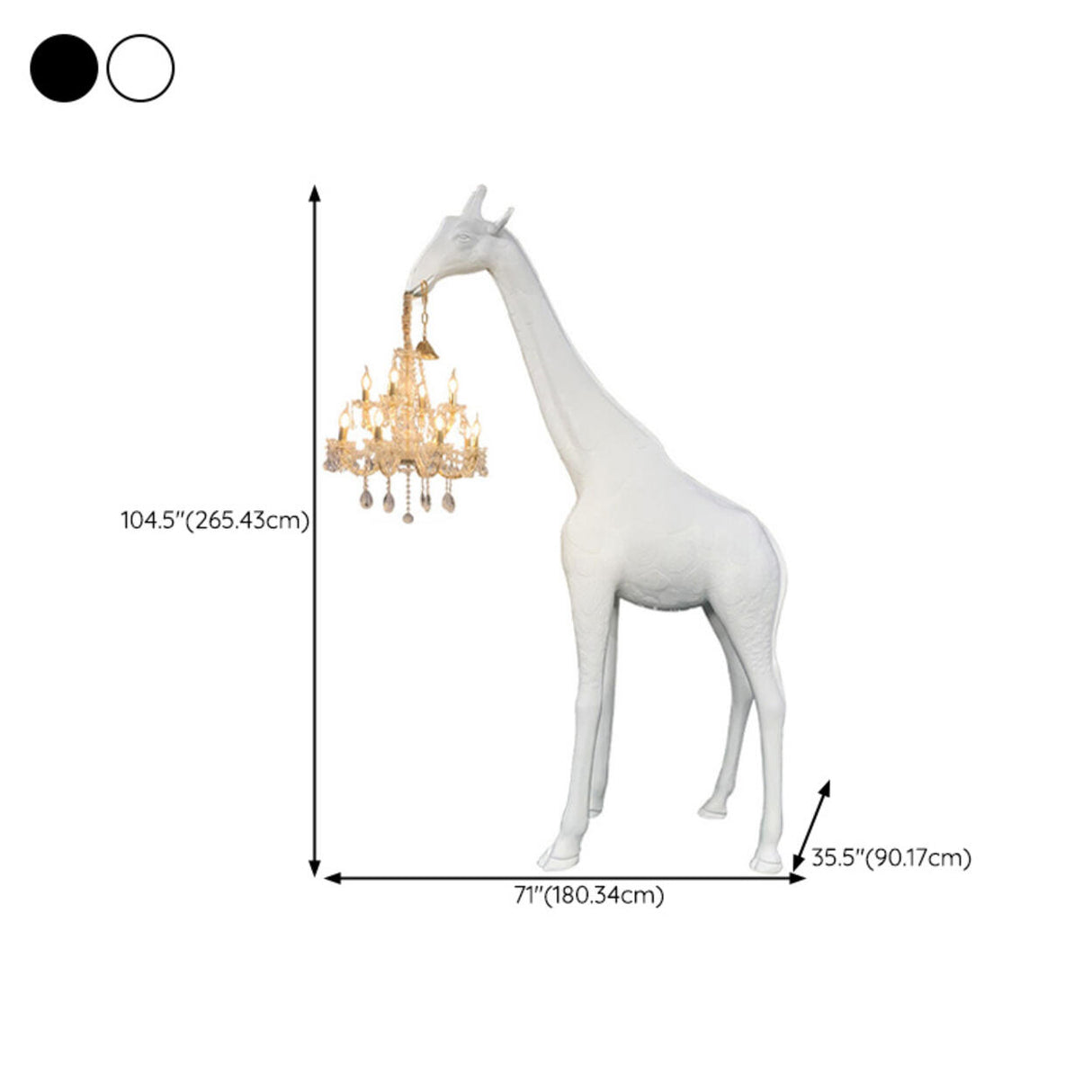 Unique Giraffe Sculpture Crystal Chandelier Floor Lamps Image - 21