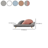 Unique Grey Solid Color Velvet Large Chaise Lounge Sofa #size