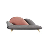 Unique Grey Solid Color Velvet Large Chaise Lounge Sofa Image - 9
