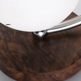 Unique Rustic Walnut Wood Drum Shade Wall Sconce  Image - 9