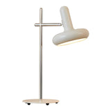 Unique Shape Cream White Metal Bedroom Table Lamp Image - 6