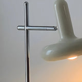 Unique Shape Cream White Metal Bedroom Table Lamp Image - 9