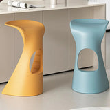 Unique Stackable Curved Saddle Backless Bar Stool Image - 1