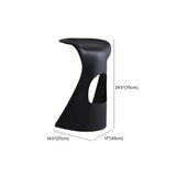Unique Stackable Curved Saddle Backless Bar Stool #size