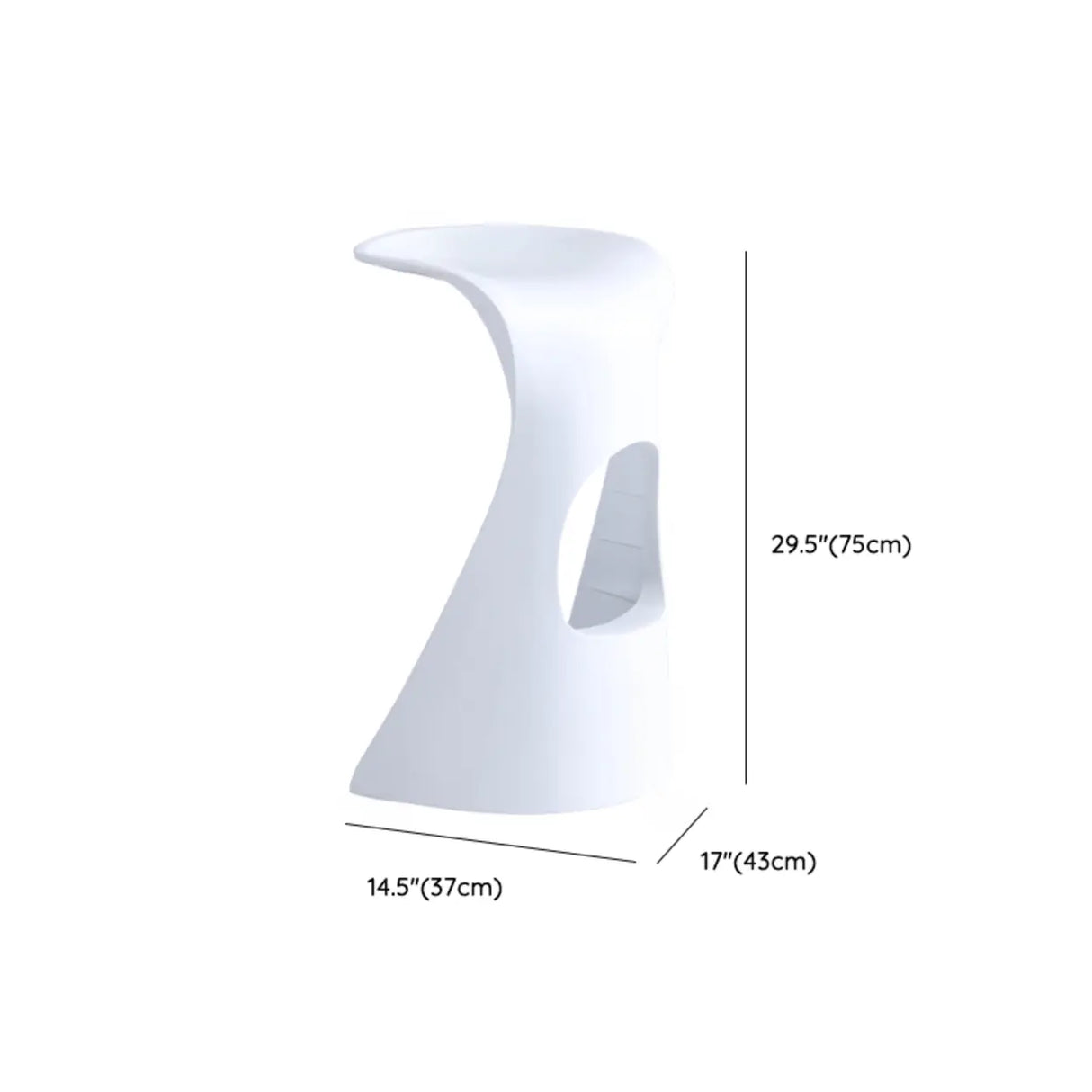 Unique Stackable Curved Saddle Backless Bar Stool Image - 15