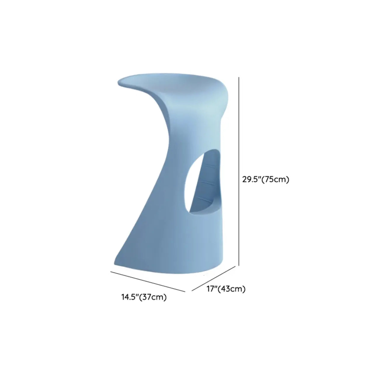 Unique Stackable Curved Saddle Backless Bar Stool Image - 17