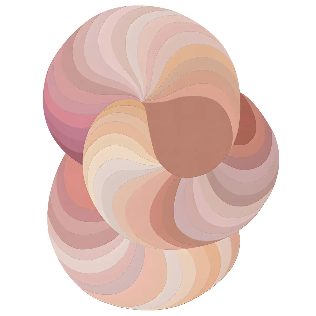 Unique Swirl Pattern Multi-Color Polyester Area Rug Image - 3