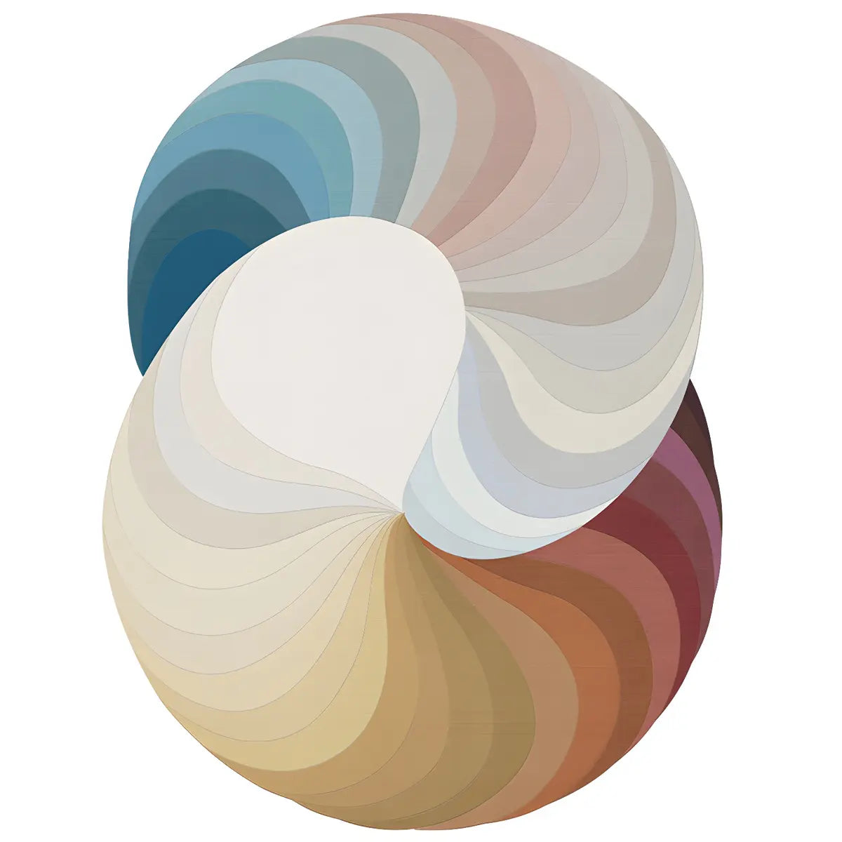 Unique Swirl Pattern Multi-Color Polyester Area Rug Image - 5