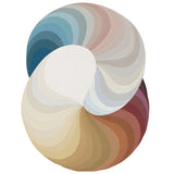 Unique Swirl Pattern Multi-Color Polyester Area Rug Image - 5