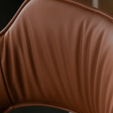Upholstered Bar Stool with Curved Backrest, 6 Colors Image - 16