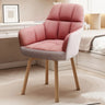 Upholstered Faux Leather Bedroom Beige Office Chair Image - 13