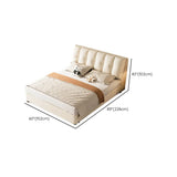 Upholstered Leather White Queen Storage Platform Bed Image - 15