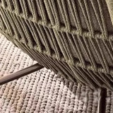 Upholstered Metal Beige Woven Outdoor Patio Sofa Set Image - 7