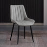 Upholstered Modern Leather Dining Chair with Padded Seat Image - 2