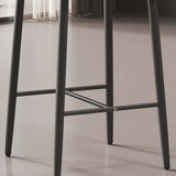 Upholstered Modern Low Back Counter Height Bar Stool Image - 13