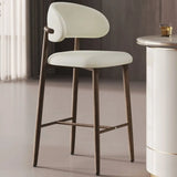 Upholstered Modern Low Back Counter Height Bar Stool Image - 15