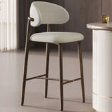 Upholstered Modern Low Back Counter Height Bar Stool Image - 31