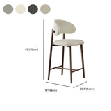 Upholstered Modern Low Back Counter Height Bar Stool Image - 37