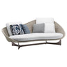 UV Resistant Cream Gray Outdoor Round Wicker Patio Sofa Image - 5