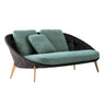 UV Resistant Cream Gray Outdoor Round Wicker Patio Sofa Image - 7