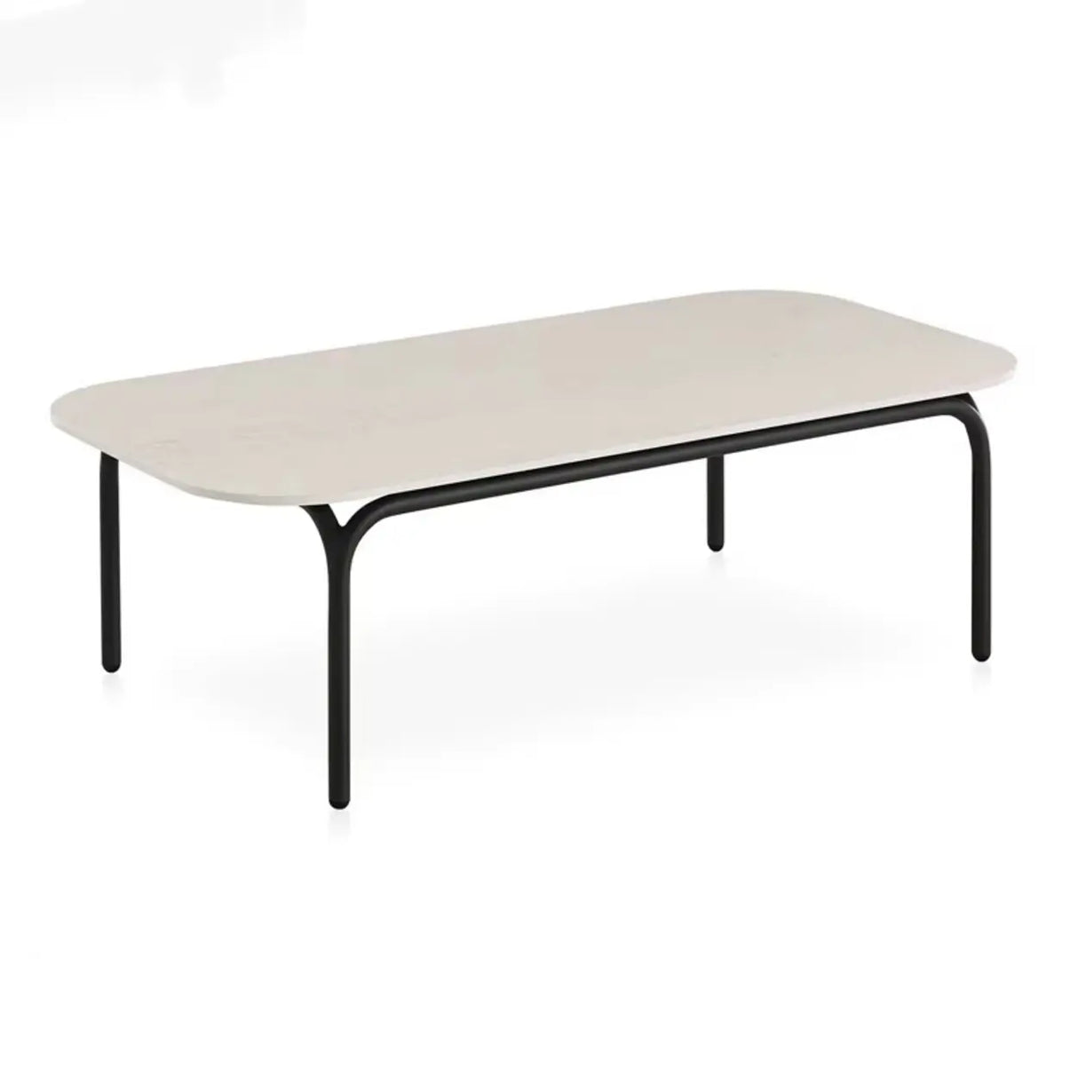UV Resistant Elegant Upholstered Beige Metal Patio Sofa Set Image - 5