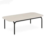 UV Resistant Elegant Upholstered Beige Metal Patio Sofa Set Image - 5