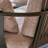 UV Resistant Elegant Upholstered Beige Metal Patio Sofa Set Image - 6