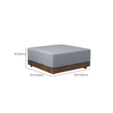 UV Resistant Grey Cushions Outdoor Teak Sectional Sofa Set #size